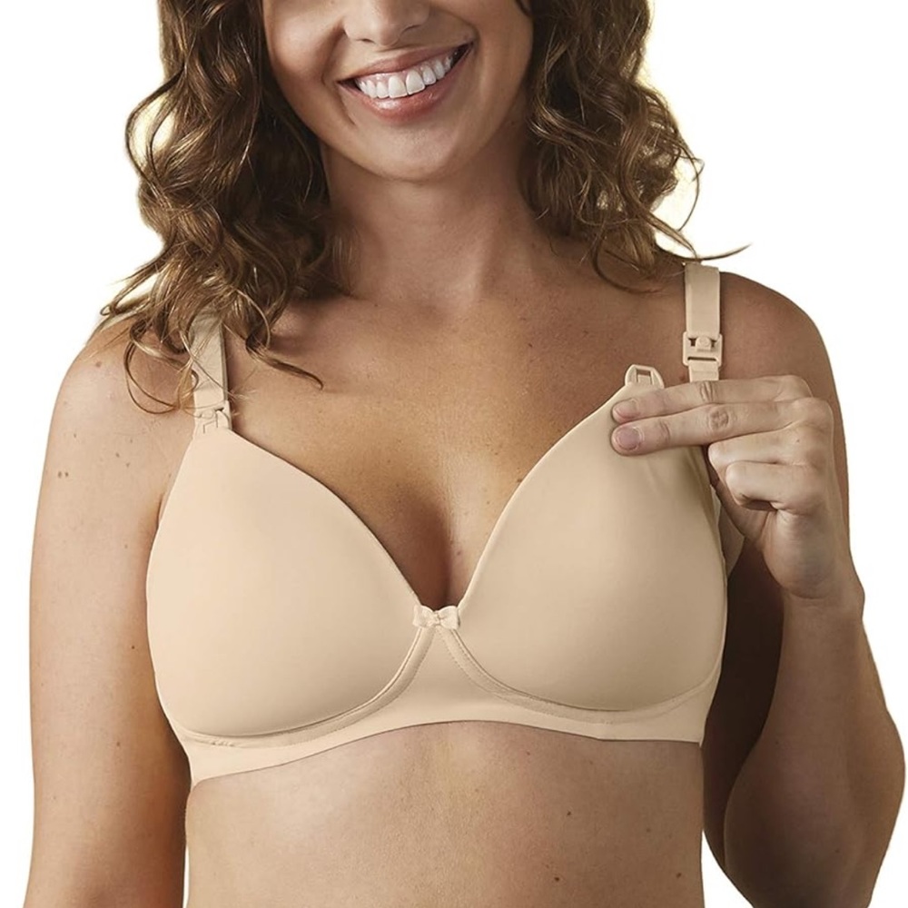 BRAVADO! DESIGNS Women's Wireless Buttercup Maternity and Nursing Bra Nude